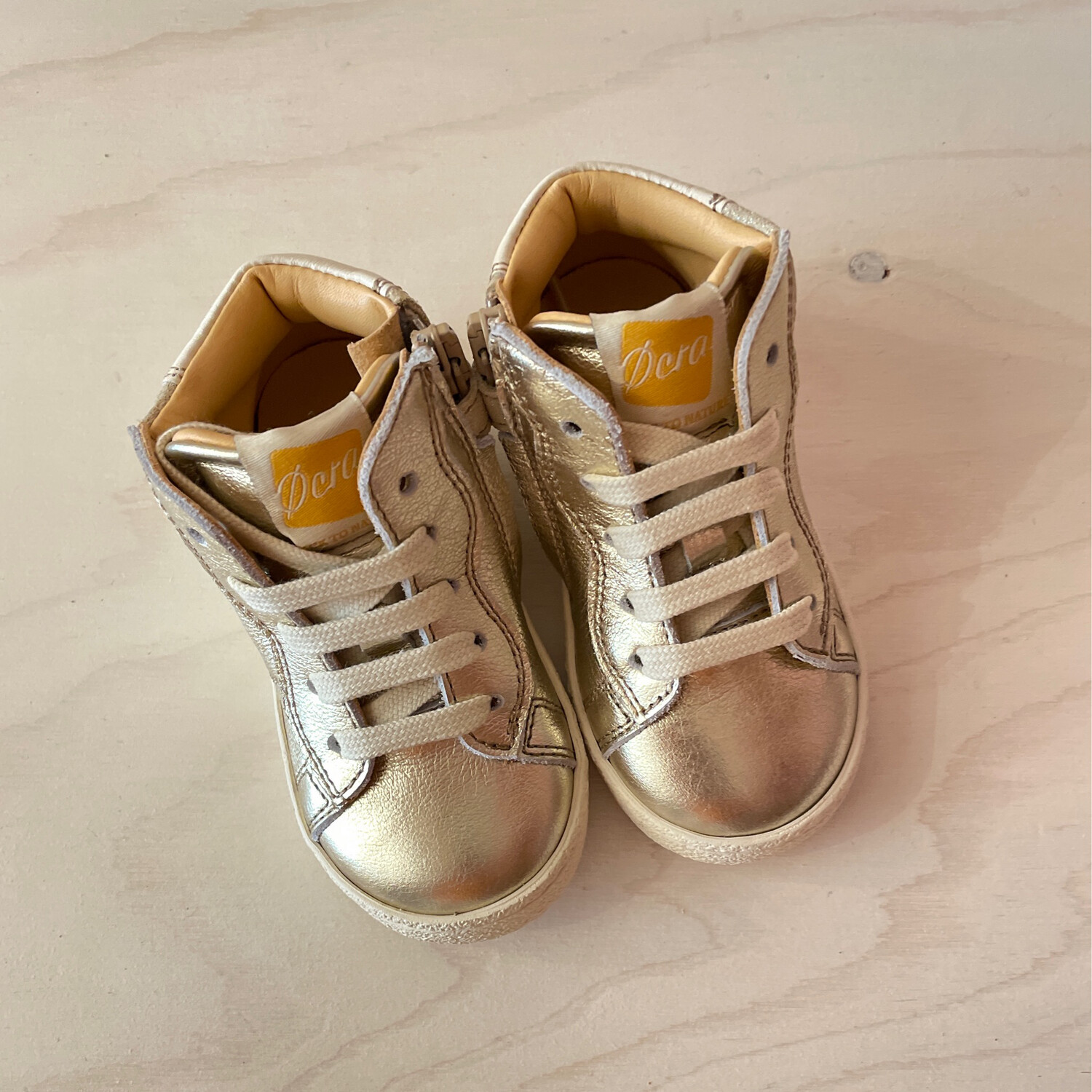 OCRA - Eerste Stapper Sneaker - Laminato/Platino Microglitter/Polvere