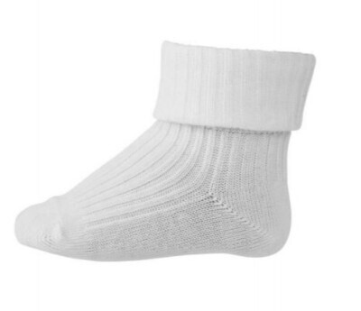 MP Denmark - Cottin rib baby socks - White Col.01