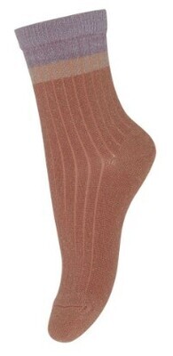 MP Denmark - Norma glitter socks - Copper Brown Col.2315