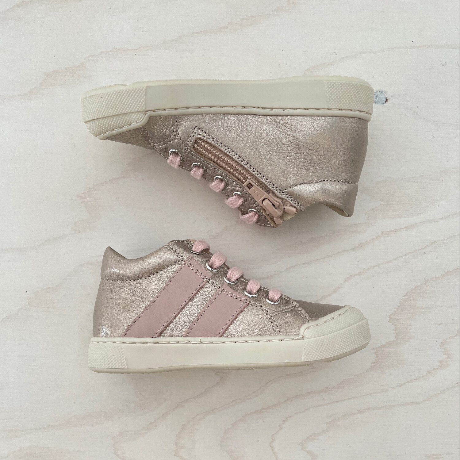 FALCOTTO - Sneaker Gazer Zip - Cipria