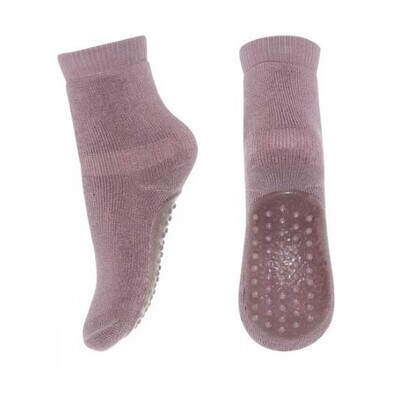 MP Denmark - Wool/Cotton socks Antislip - Dark Purple Dove Col.33