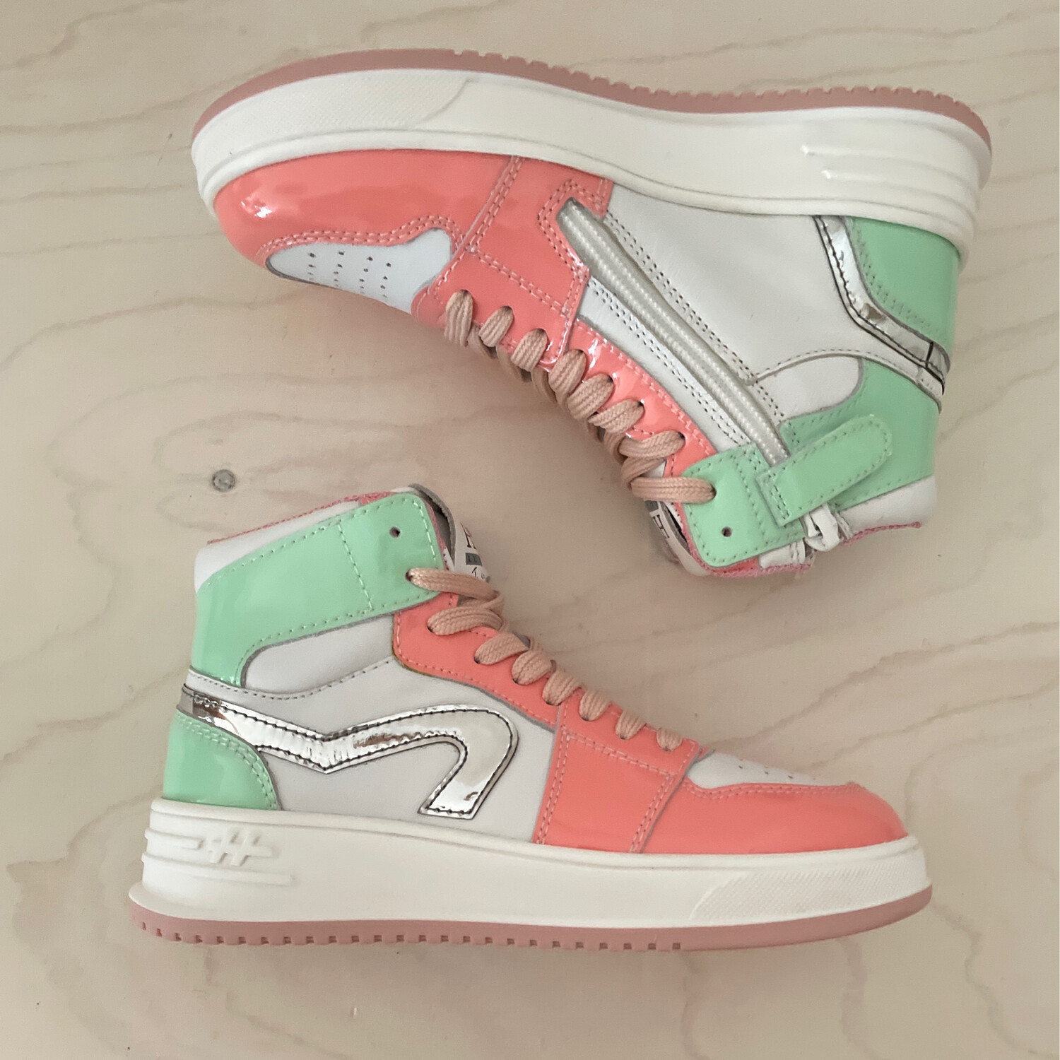 HIP - Hoge Sneaker - Pink Lime