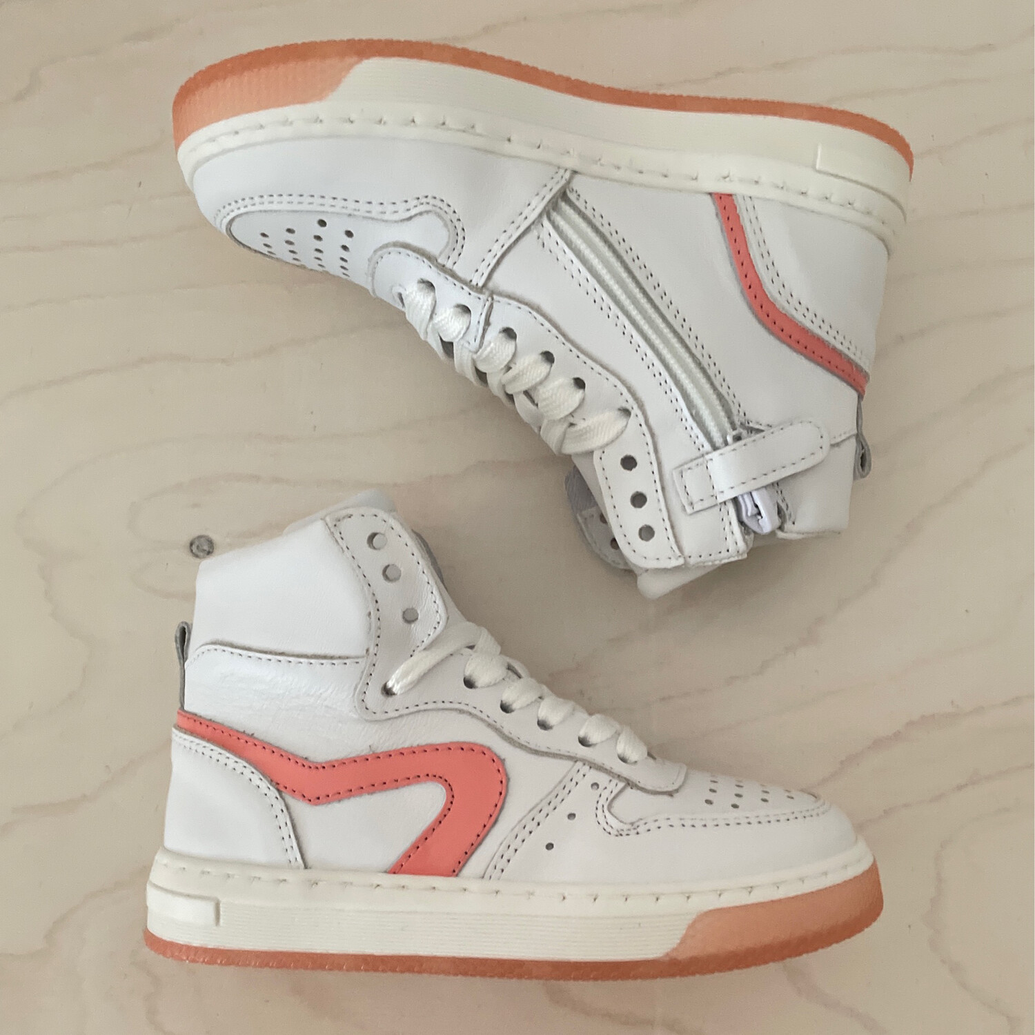 HIP - Hoge Sneaker - White Pink