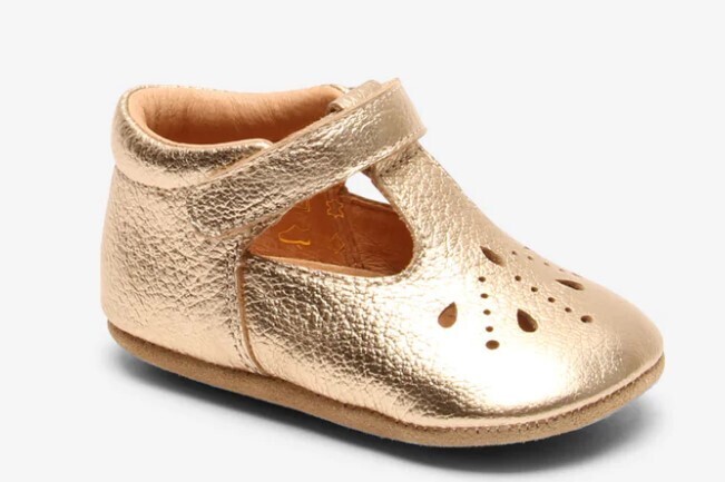 BISGAARD - Baby Pantoffel Bloom - Gold