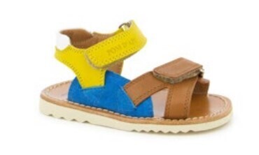 POM D&#39;API - Sandaal Waff Jimy - Gris Prune Camel