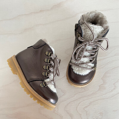 PETIT NORD - Classic Winter Boot WOOL - Beetle