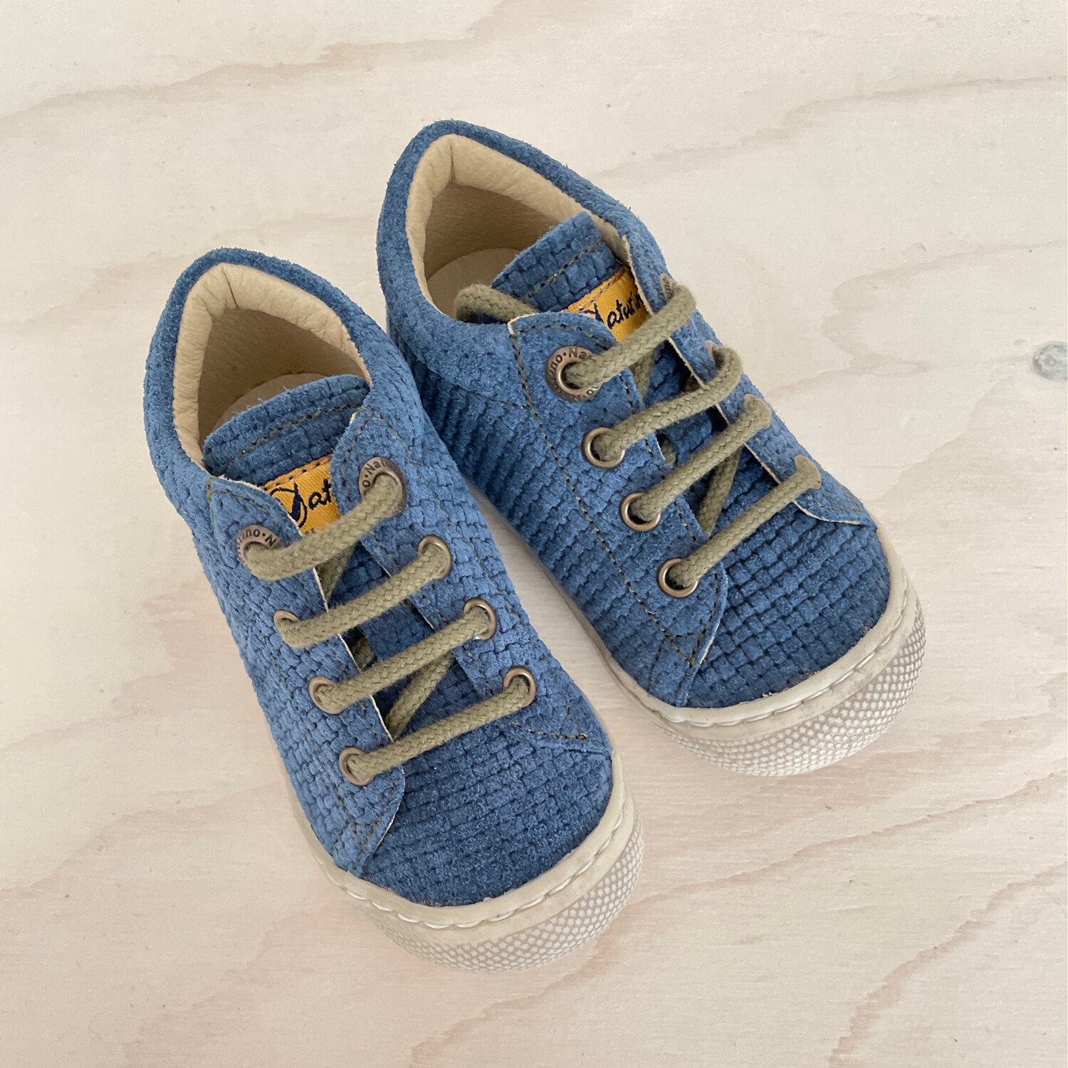 NATURINO - Préstapper Cocoon - Suede Woven Indigo