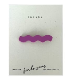 IMRUBY - Eva Wave Clip - Aubergine Purple