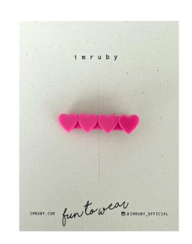 IMRUBY - Barbie Heart Clip - Hot Pink