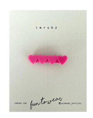 IMRUBY - Barbie Heart Clip - Hot Pink