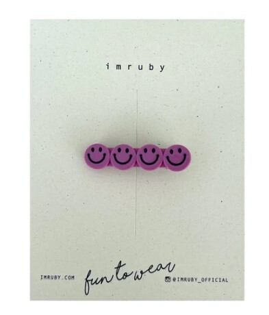 IMRUBY - Eva Smiley Clip - Aubergine Purple