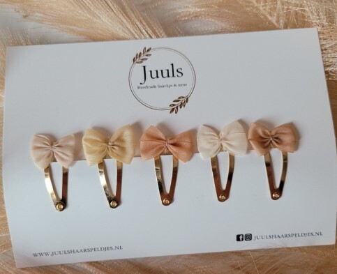 JUULS - Haarspeldjes Strikje 3cm - Nude