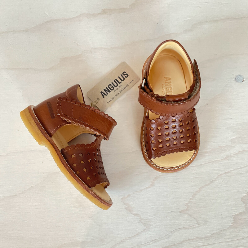 ANGULUS - Sandaal with hearts - Cognac