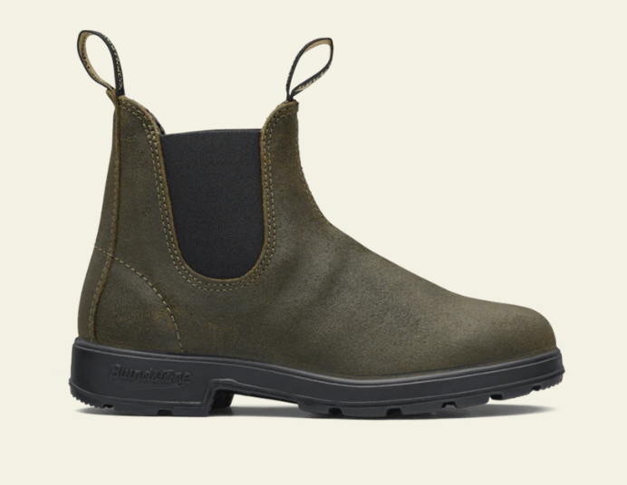 BLUNDSTONE - Chelsea Boot ADULT - Waxed Suede Dark Green