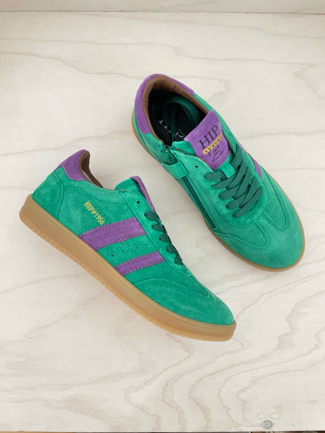 HIP - Lage Sneaker - Green Purple