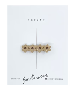 IMRUBY - BONNIE Flower Clip - Café au lait