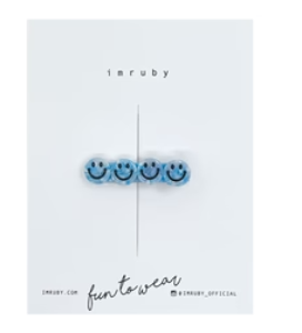 IMRUBY - PEPPER Smiley Clip - Ocean Blue