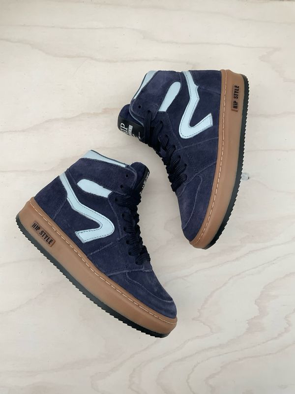 HIP - Hoge Sneaker - Donker Blauw Turquoise