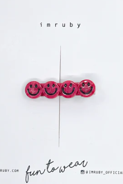 IMRUBY - PEPPER Smiley Clip - Burgundy