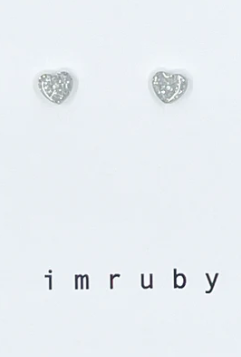 IMRUBY - BIBI Heart Earring - Silver