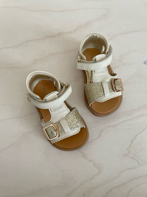 NATURINO - Sandaal Quarzo - Naplak Glitter Milk