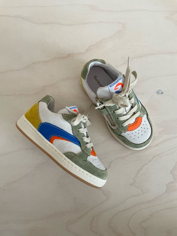 ROMAGNOLI - Lage Sneaker - Verde Off White
