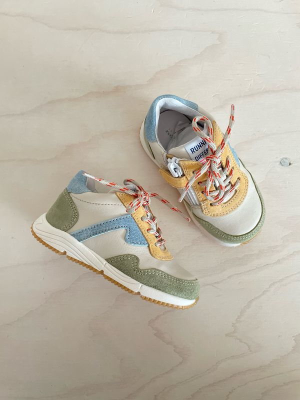 ROMAGNOLI - Sneaker Mini - Verde Off White Jeans