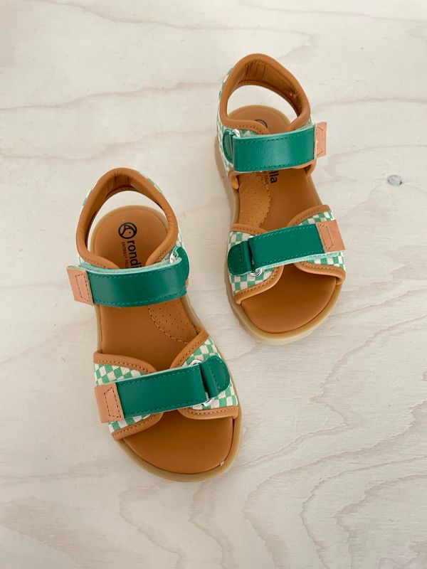 RONDINELLA - Sandaal met Velcro - Verde Blocked