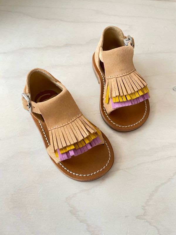 GALLUCCI - Sandaal met Frengel Mini - Pesca Fushia