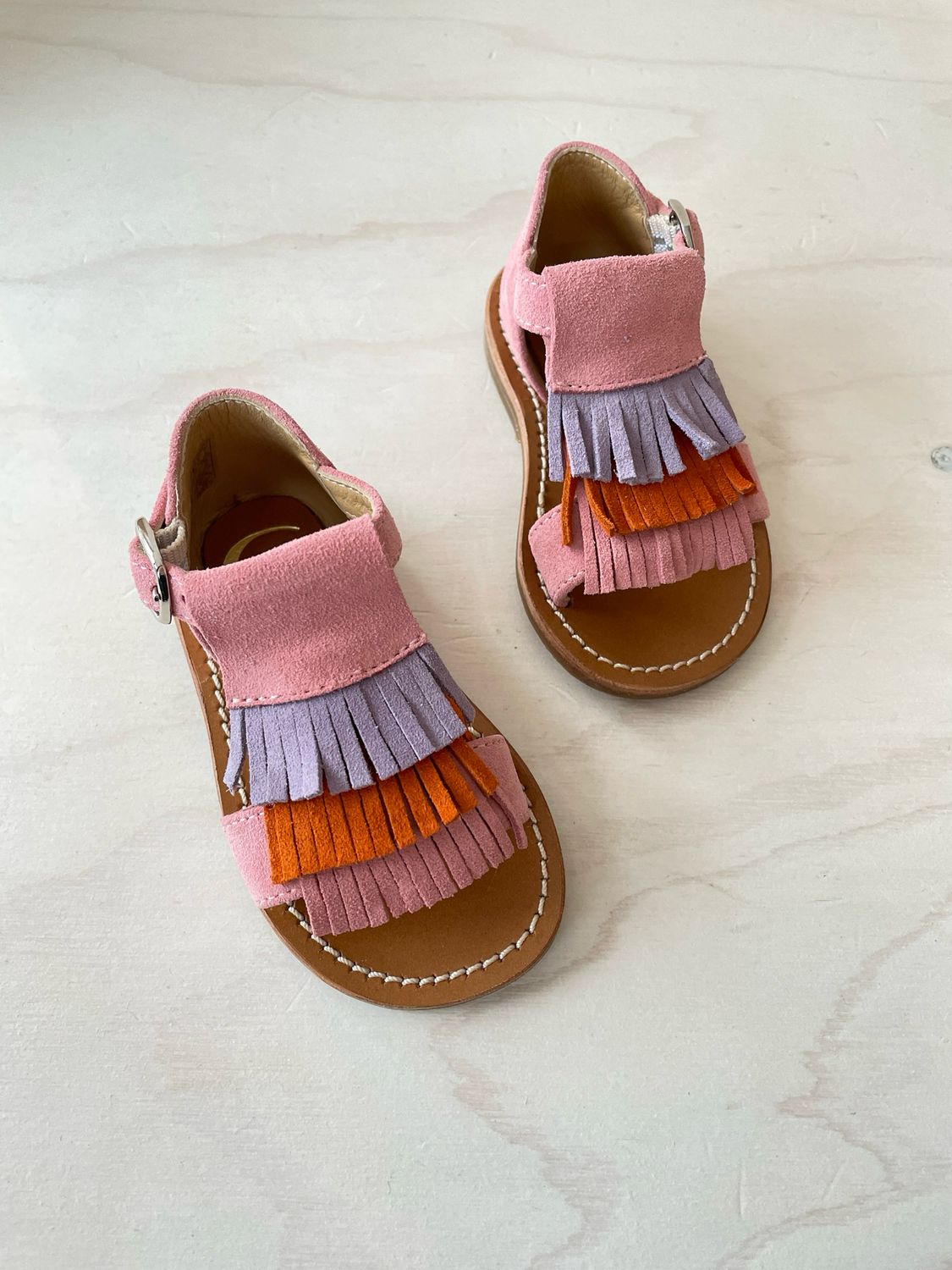 GALLUCCI - Sandaal met Frengel Mini - Rosa Lavendel Orange