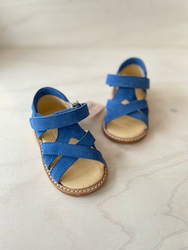 ANGULUS - Sandaal Velours - Dusty blue