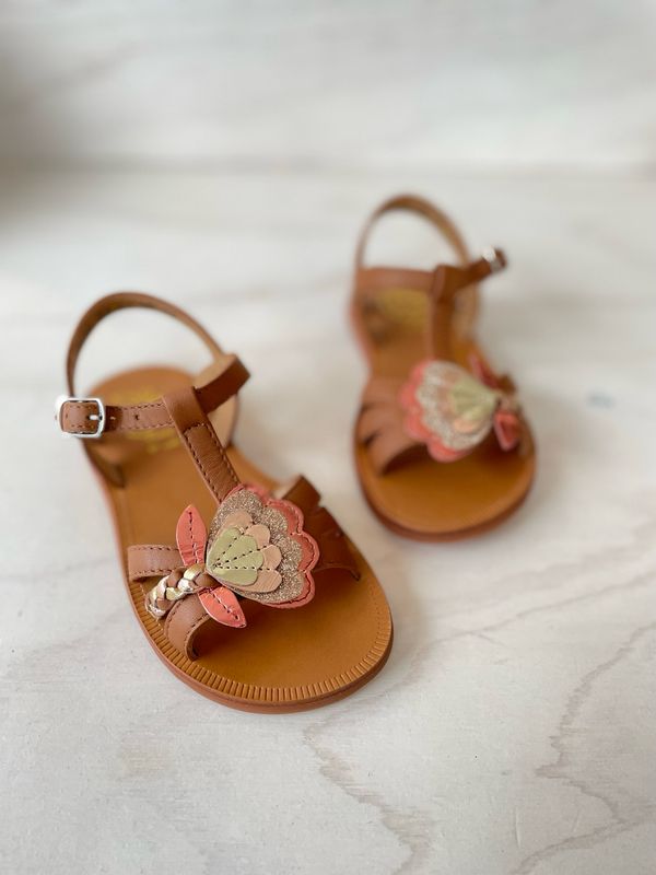 POM D&#39;API - Sandaal Plagette Alto - Camel