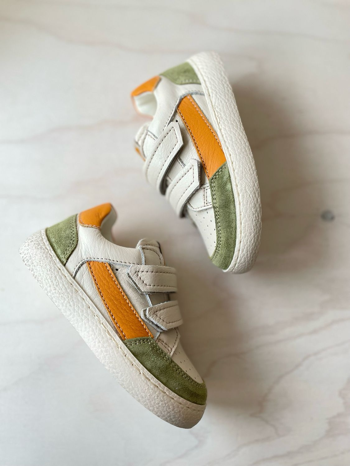 OCRA - Lage Sneaker Velcro - Verde Mango