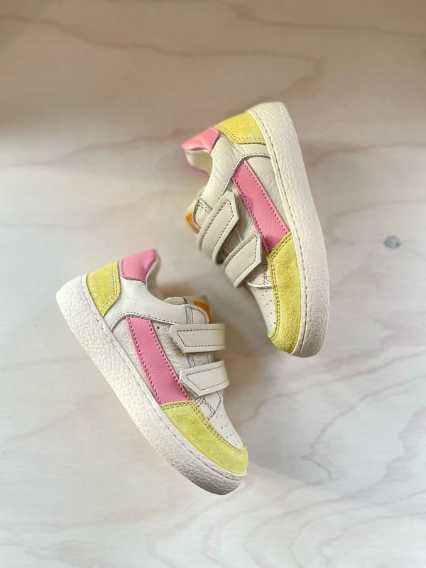 OCRA - Lage Sneaker Velcro - Citrone Piggy Pink