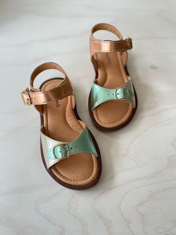 ROMAGNOLI - Sandaal met gesp - Metallic Multi