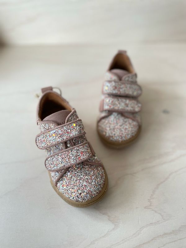 ANGULUS - Sneaker Velcro - Rosebud Glitter