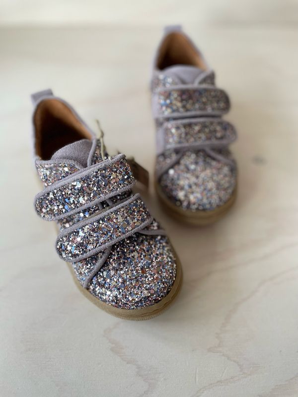 ANGULUS - Sneaker Velcro - Lila Pastel Glitter
