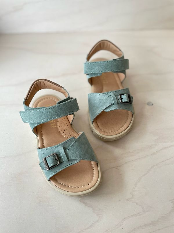 LUNELLA - Sandaal met gesplook en velcro - Salvia Groen