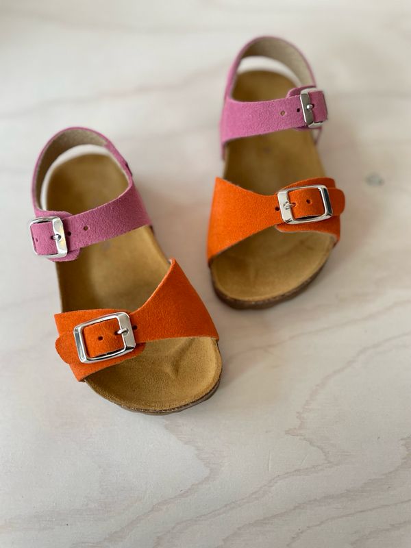 CONFETTI - Sandaal met gesp - Fuchsia Oranje