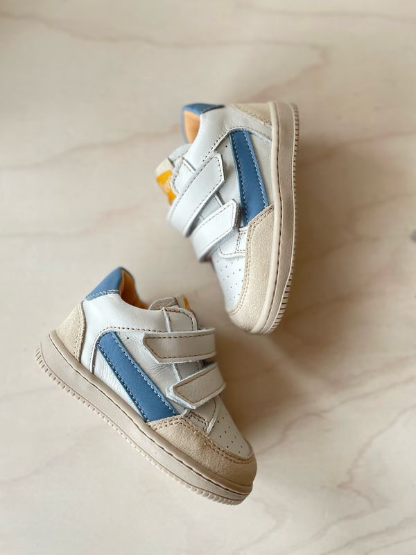 OCRA - Sneaker mini Velcro - White Bright Blue