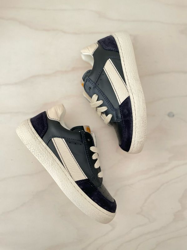 OCRA - Lage Sneaker Veter - Dark Blue White