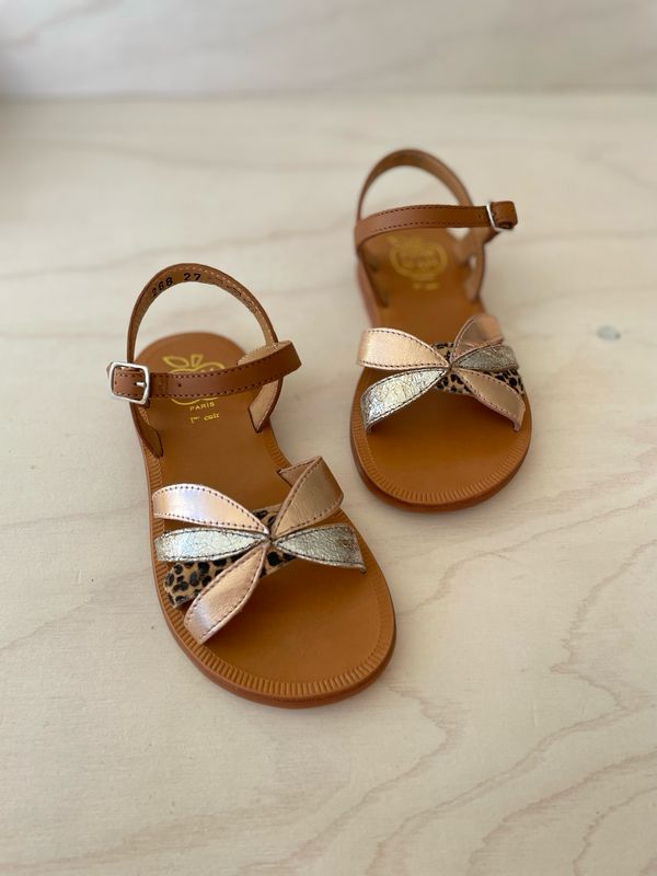 POM D&#39;API - Sandaal Plagette Oto - Camel Multi