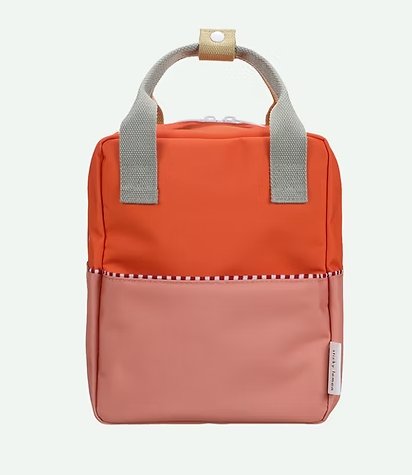 STICKY LEMON - Backpack small - Colourblocking | lifebuoy orange + coral pink