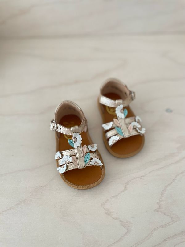 POM D&#39;API - Sandaal Poppy Multi Daisy - Platine Multi