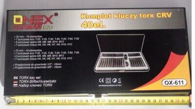 40-delige inbus, Torx , spline bit set in koffer.
