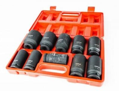 Doppenset krachtdoppen extra gehard 3/4&quot;&quot; 10 delig.