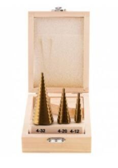 Onex Titanium Coated Stappenboor Set - 3 stuks - 4112/20/32 mm.