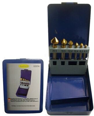 Verzinkboren set 6 dlg,HSS,DIN 335