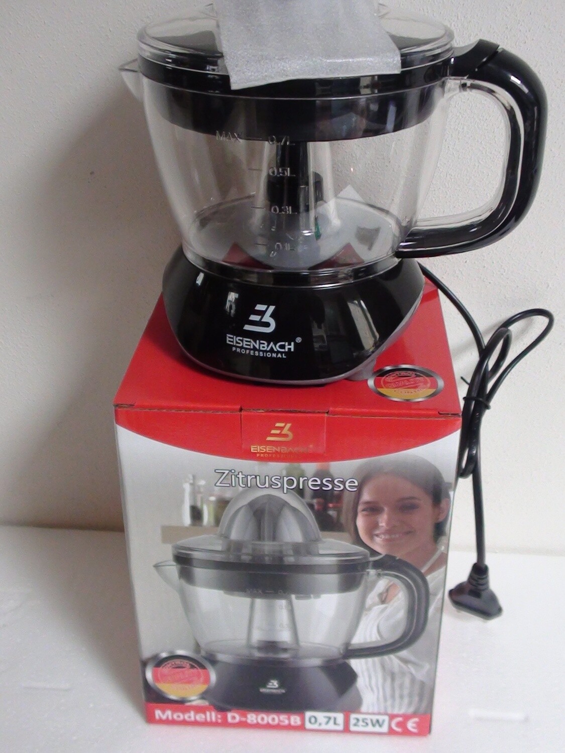 Elecktrische citroenpers Eisenbach 0,7 ltr-25 W.