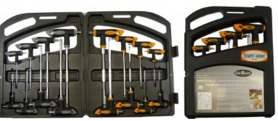 16-dlg. T-Grip set Inbus / Torx, kogelkop Stahlkaiser
